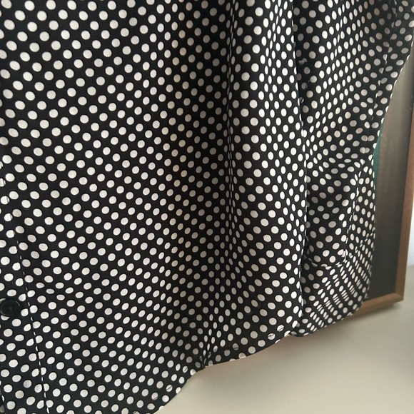 Classic Y2K Black and White Polka Dot Men's Shirt XS - Picture 5 of 16